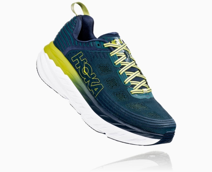 Hoka Treningssko Tilbud - HOKA ONE ONE Bondi 6 Wide Herre Grønn [NO-12ALJM]